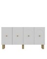 Consola, Olivia, Notre KB150 Bohem, 150x75x35 cm, PAL , Stejar Safir / Alb