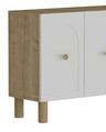Consola, Olivia, Notre KB150 Bohem, 150x75x35 cm, PAL , Stejar Safir / Alb