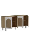 Consola, Chalmette, Notre KB150 Bohem, 150x75x35 cm, PAL , Stejar Safir / Hazeran