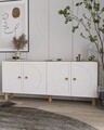 Consola, Olivia, Inci KB150 Bohem, 150x75x35 cm, PAL , Stejar Safir / Alb