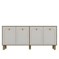 Consola, Olivia, Simple KX180 Bohem, 180x78 cm, PAL , Stejar Safir / Alb