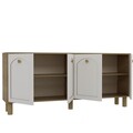 Consola, Olivia, Simple KX180 Bohem, 180x78 cm, PAL , Stejar Safir / Alb