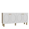 Consola, Olivia, Elisa KB150 Bohem, 150x75x35 cm, PAL , Stejar Safir / Alb