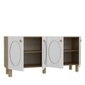 Consola, Olivia, Elisa KB150 Bohem, 150x75x35 cm, PAL , Stejar Safir / Alb
