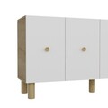 Consola, Olivia, Mono KB150 Bohem, 150x75x35 cm, PAL , Stejar Safir / Alb