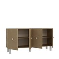 Consola, Chalmette, Mono KB150 Bohem, 150x75x35 cm, PAL , Stejar Safir / Hazeran