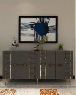 150x75x35 cm, Antracit;Auriu