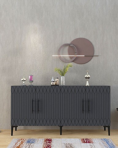 Consola, Olivia, Ressi, 150x75x35 cm, PAL , Antracit