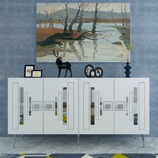 150x75x35 cm, Alb;Argintiu