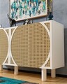 Consola, Chalmette, Wilder Bohem, 150x75x35 cm, PAL , Alb / Hazeran