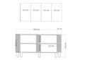 Consola, Chalmette, Wilder Bohem, 150x75x35 cm, PAL , Stejar Safir / Hazeran
