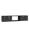 Comoda TV, Olivia, Aredam, 150x25 cm, PAL , Antracit / Argintiu