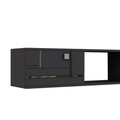 Comoda TV, Olivia, Aredam, 150x25 cm, PAL , Antracit / Argintiu