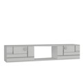 Comoda TV, Olivia, Aredam, 150x25 cm, PAL , Alb / Argintiu
