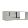 Comoda TV, Olivia, Aredam, 150x25 cm, PAL , Alb / Argintiu