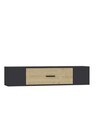Comoda TV, Olivia, Kodaks, 150x33 cm, PAL , Stejar antracit / safir