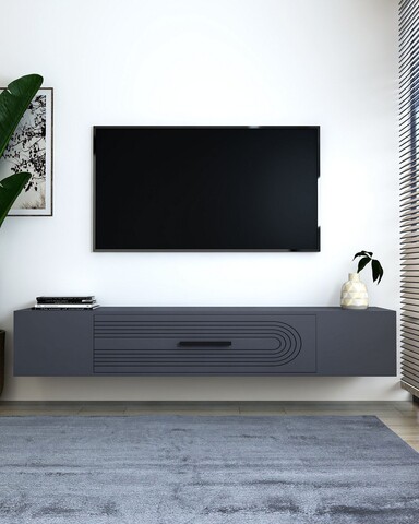 Comoda TV, Olivia, Kodaks L3, 150x33 cm, PAL , Antracit