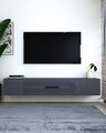 Comoda TV, Olivia, Kodaks L3, 150x33 cm, PAL , Antracit