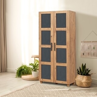 Atlantic Pine Anthracite, Dulap haine 80x48x185 cm