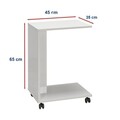 Masuta, Adore, Shp-108-Dd-1, 35x65x45 cm, PAL, Alb diamant
