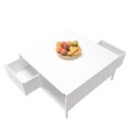 Masuta de cafea, Adore, Shp-660-Dd-1, 90x42x90 cm, PAL, Alb diamant