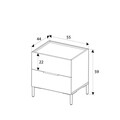 Noptiera, Adore, Kmd-1720-Oo-1, 55x59x44 cm, PAL, Maro