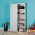 Dulap pentru haine, Adore, Swd-431-Sb-2, 94x182x52 cm, PAL, Somon/Alb