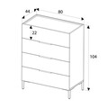 Dulap, Adore, Sfn-1740-Oo-1, 80x104x44 cm, PAL, Maro