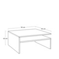 Masuta de cafea, Adore, Shp-640-Oo-1, 90x42x90 cm, PAL, Maro