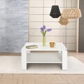 Masuta de cafea, Adore, Shp-690-Dd-1, 90x42x90 cm, PAL, Alb