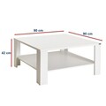 Masuta de cafea, Adore, Shp-690-Dd-1, 90x42x90 cm, PAL, Alb