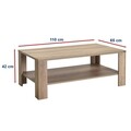 Masuta de cafea, Adore, Shp-695-Tt-1, 110x42x65 cm, PAL, Nuc deschis