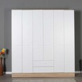 Dulap pentru haine, Adore, Base 6, 224x206x52 cm, PAL, Alb