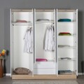 Dulap pentru haine, Adore, Base 6, 224x206x52 cm, PAL, Alb