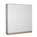 Dulap pentru haine, Adore, Base 6, 224x206x52 cm, PAL, Alb