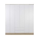 Dulap pentru haine, Adore, Base 6, 224x206x52 cm, PAL, Alb