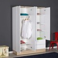 Dulap pentru haine, Adore, Base 4, 137x198x52 cm, PAL, Alb