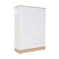 Dulap pentru haine, Adore, Base 4, 137x198x52 cm, PAL, Alb