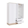 Dulap pentru haine, Adore, Base 4, 137x198x52 cm, PAL, Alb