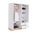 Dulap pentru haine, Adore, Base 4, 137x198x52 cm, PAL, Alb