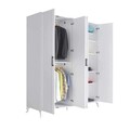 Dulap pentru haine, Adore, Grd-1040-Dd-3, 180x224x62 cm, PAL, Alb