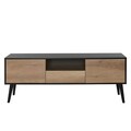 Comoda TV, Adore, Tvr-921-Et-1, 160x58x41 cm, PAL, Negru / Gri deschis