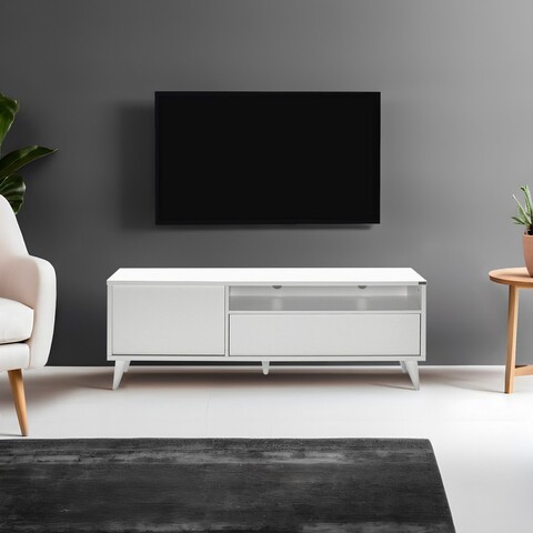 Comoda TV, Adore, Tvr-511-Dd-1, 150x53x40 cm, PAL, Alb