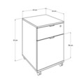 Dulap multifunctional, Adore, Rkm-311-Ax-1, 41x61x41 cm, PAL, Antracit / Stejar