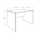 Birou, Adore, Cms-712-Dd-1, 120x75x76 cm, PAL, Alb