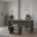 Birou, Adore, Rms-320-Ax-1, 160x75x144 cm, PAL, Antracit / Stejar