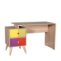 Birou, Adore, Rainbow, 128x75x57 cm, PAL, Multicolor
