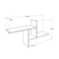 Raft de perete, Adore, Raf-04-Ff-1, 100x50x18 cm, PAL, Stejar