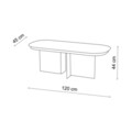 Masuta de cafea, Hanah Home, Shb-010-B, 120x45x44 cm, Grej