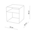 Masuta, Hanah Home, Shb-012-B, 45x50x56 cm, Grej